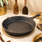 Cast Iron Skillet/ Fry Pan, Hand Seasoned, Perfect -Searing, Frying