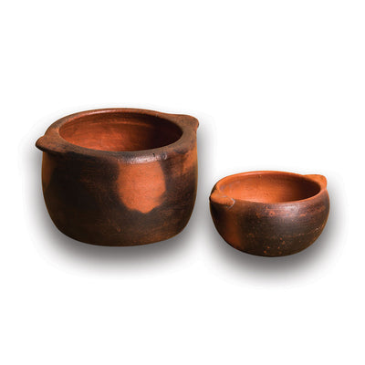 Hand Seasoned Clay Kalchatty – Traditional Clay Pot for Sambar & More