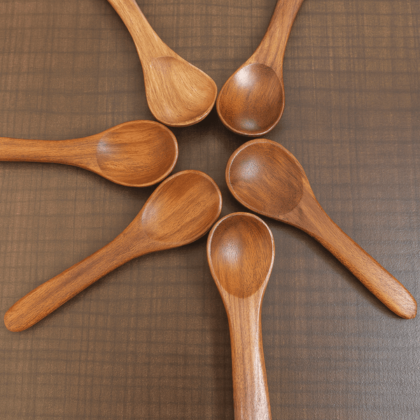 Wooden Mini Spoons (Set of 6) – Handy, Safe & Traditional Kitchen Essentials