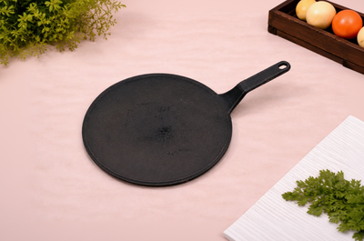 Cast Iron Tava with Handle, Hand Seasoned (10") – Perfect Rotis Every Time