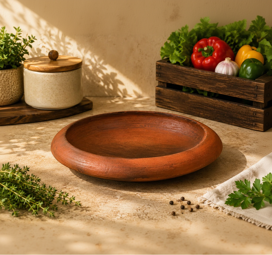 Hand Seasoned Clay Tava – For Roti, Ottada & Meen Porichathu