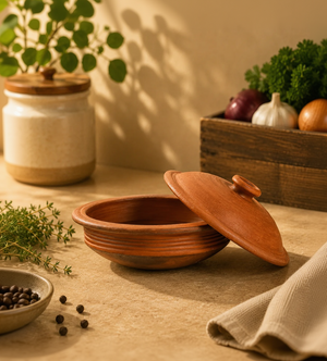 Hand Seasoned Clay Pot (Chatti) – Traditional Cooking Made Simple
